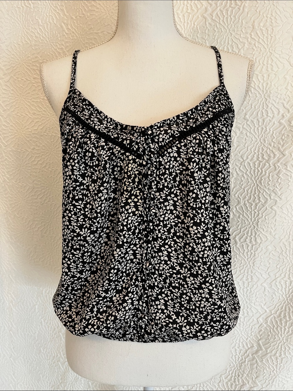 Sienna Sky Black & White Floral Spaghetti-Strap Camisole